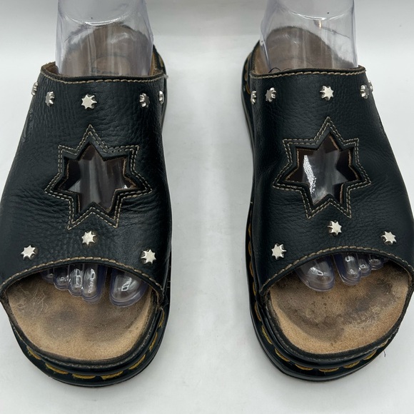 RARE vintage Dr Marten Star Cut Out Studded Slides Made In England Dunnet Sandal - Picture 4 of 17